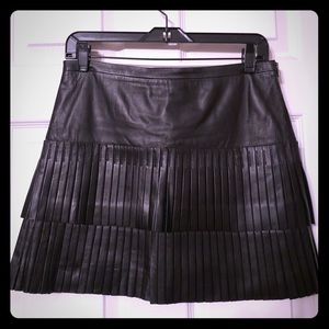 Mini leather skirt